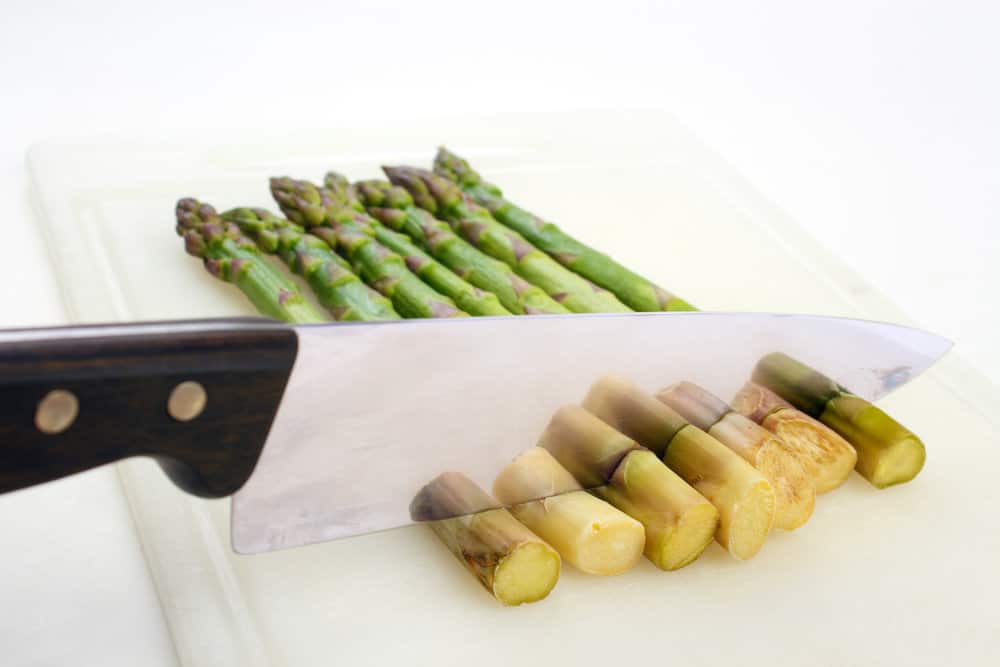 Cut Off The Tough Ends Of The Asparagus Stalks
