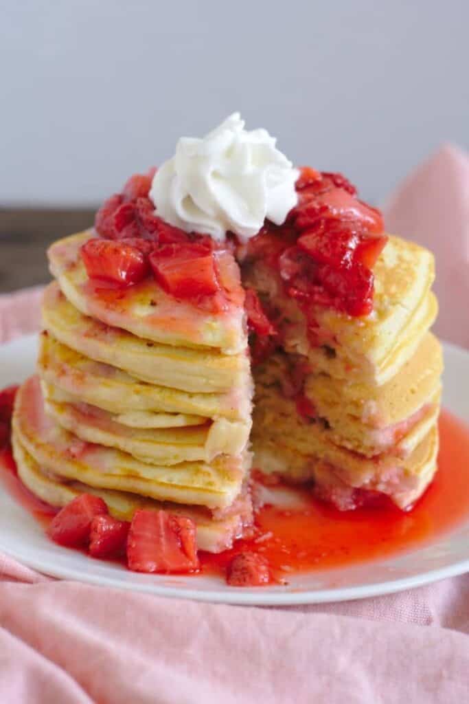 Strawberry Cheesecake Pancakes